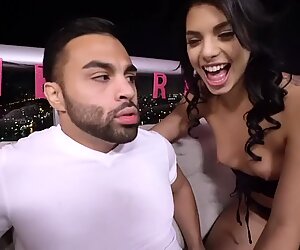 Hot babes Ashley Adams and Gina Valentina get kinky with hard cock