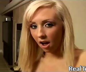 Jessica Lynn uses toys for blowjob and handjob and shows big tits