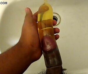 Filling condom