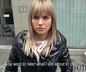 Czech whore payed to receive her twat team-fucked with stranger lad