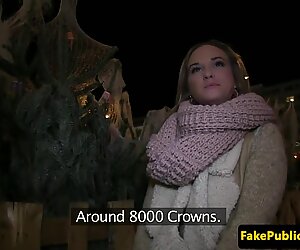 Euro babe pickedup and POV fucked for cash
