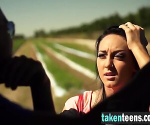 Tattooed teen tortured with big dildo