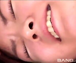 Asian pussy gets toyed, fucked and shot with warm cum