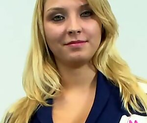 Teenager tugs casting agent during audition