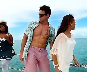 Dude cheating wife with ebony captain