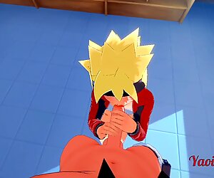 Boruto Naruto - POV Kiba x Boruto Handjob, blowjob &_ Anal with creampie and cum in his mouth - Yaoi 3D