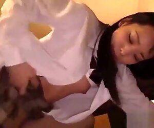 Japanese school girl Abe Mikako enjoys hardcore fuck in rather poses - Versi Full